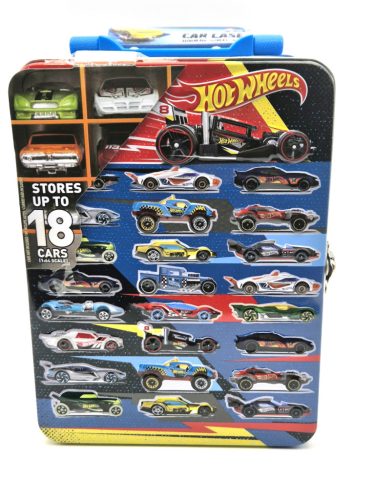 Kovová Hot Wheels úložná krabica  - pre 18 1:64 áut -  Hot Wheels - 1:64