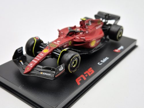 Ferrari F1-75 Scuderia F1 #55 (2022) - Carlos Sainz - s postavičkou pilota -  Bburago - 1:43