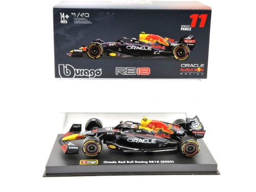 Red Bull F1 RB18 Team Oracle #11 (2022) - Sergio Perez - s postavičkou pilota -  Bburago - 1:43