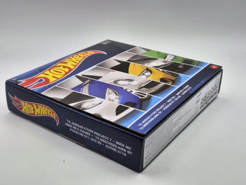 Hot Wheels Sada 6 kusov - Jaguar F-Type Project 7 / BMW M4 / Audi RS 5 Coupe / Mercedes AMG GT / Porsche 911 GT3 RS / Alpine A110 -  Hotwheels - 1:64