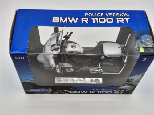 BMW R1100 RT policajný motocykel - policajný -  Welly - 1:18 1/18 model motocykel