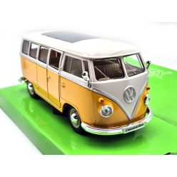   Volkswagen VW T1 Transporter Classis bus (1962) - žltá/biela -  Welly - 1:24