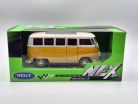 Volkswagen VW T1 Transporter Classis bus (1962) - žltá/biela -  Welly - 1:24