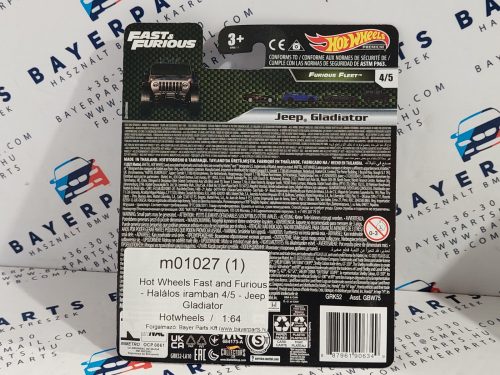 Hot Wheels Fast and Furious - Rýchlo a zbesilo 4/5 - Jeep Gladiator -  Hotwheels - 1:64