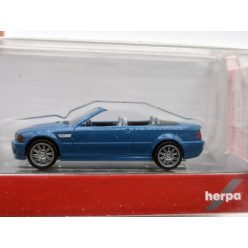   BMW E46 M3 kabriolet - modrá -  Herpa - 1:87 - poškodený s krabicou