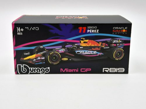 Red Bull RB19 Team Oracle F1 #11 (2023) - Miami GP - Sergio Perez - s postavičkou pilota -  Bburago - 1:43