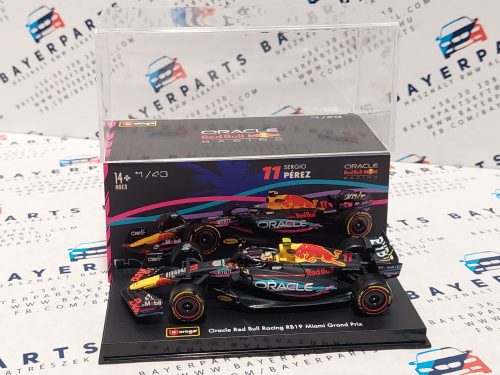 Red Bull RB19 Team Oracle F1 #11 (2023) - Miami GP - Sergio Perez - s postavičkou pilota -  Bburago - 1:43