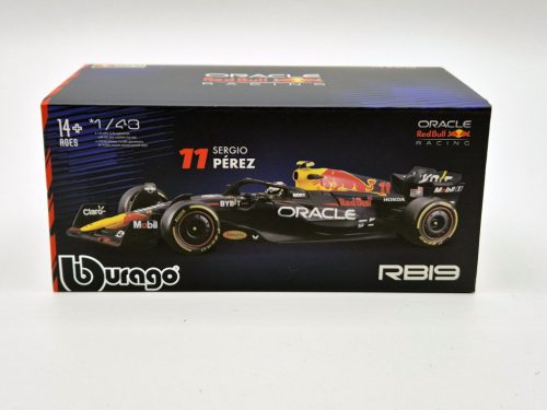 Red Bull RB19 Team Oracle F1 #11 (2023) - Sergio Perez - s postavičkou pilota - Bburago - 1:43