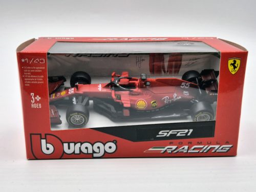 Ferrari SF21 Team Scuderia F1 #55 (2021) - Carlos Sainz -  Bburago - 1:43