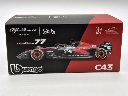 Alfa Romeo C43 Team Stake F1 #77 (2023) - Valtteri Bottas - s postavičkou pilota -  Bburago - 1:43