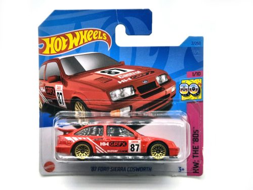 HW: The '80s - 2023 2/250 - '87 Ford Sierra Cosworth - červená -  Hot Wheels - 1:64