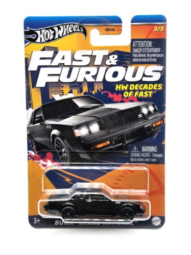 Hot Wheels Decades of Fast -  Fast and Furious - Rýchlo a zbesilo 3/5 - Buick Grand National -  Hot Wheels - 1:64