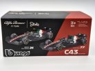 AlfAlfa Romeo C43 F1 #24 (2023) - Monza Italy GP - Guanyu Zhou - s postavičkou pilota -  Bburago - 1:43