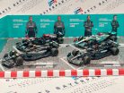 Mercedes GP set F1 modelov áut - 2023 W14 Lewis Hamilton - 2023 W14 George Russel - 2022 W13 Lewis Hamilton - 2021 W12 Lewis Hamilton -  Bburago -1:43