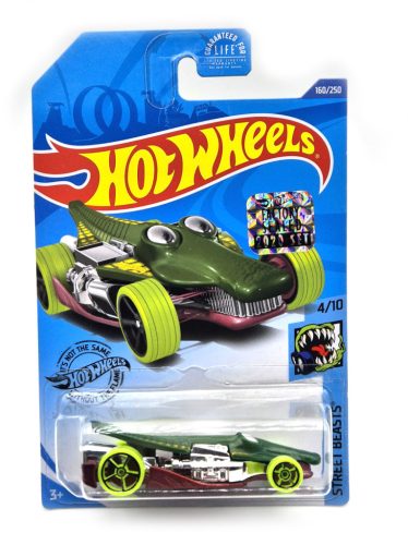 Hot Wheels Croc Rod (bordové/zelená) - Street Beasts 4/10 - 160/250 - s dlhou kartou -  Hot Wheels - 1:64
