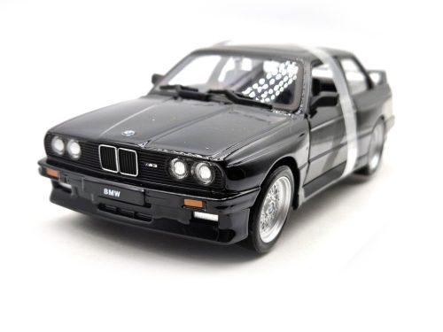 BMW E30 M3 (1988) - čierna - Bburago - 1:24