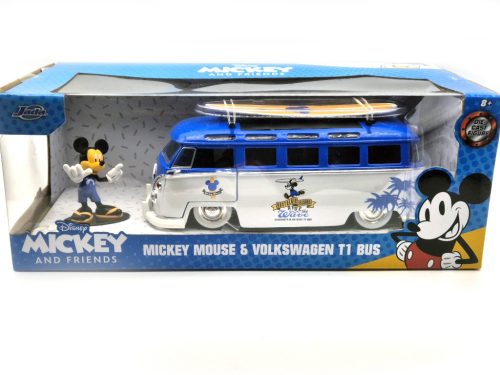 Volkswagen VW T1 Samba minibus - s figúrkou Mickey Mousa -  Jada - 1:24