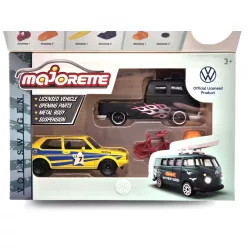   Volkswagen VW set - VW Golf 1 MK1  - VW T1 transporter -  Majorette - 1:64