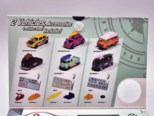 Volkswagen VW set - VW Beetle Chrobák - VW T1 transporter -  Majorette - 1:64