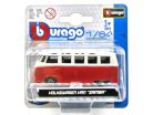 Volkswagen VW T1 transporter Samba Minibus - červená -  Burago - 1:64