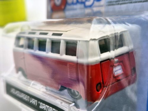 Volkswagen VW T1 transporter Samba Minibus - červená -  Burago - 1:64