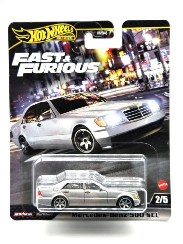 Hot Wheels Premium - Fast & Furious - Rýchlo a zbesilo - Mercedes Benz 500 SEL -  Hot Wheels - 1:64