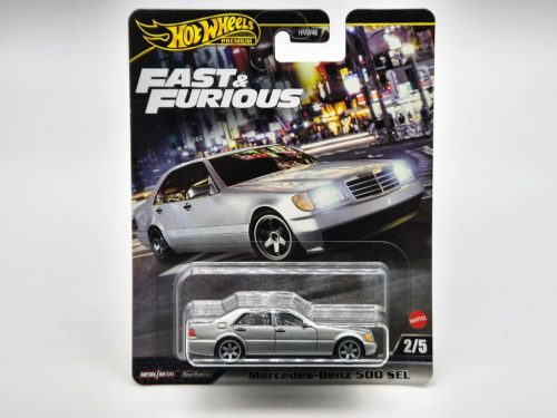 Hot Wheels Premium - Fast & Furious - Rýchlo a zbesilo - Mercedes Benz 500 SEL -  Hot Wheels - 1:64