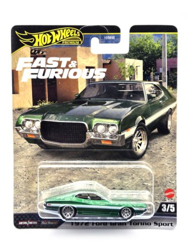 Hot Wheels Premium - Fast & Furious - Rýchlo a zbesilo - Ford Gran Torino Sport (1972) -  Hot Wheels - 1:64