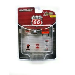   Dielňa – garážové vybavenie – 6-dielna sada pre modely áut v mierke 1:64 -  Greenlight - 1:64