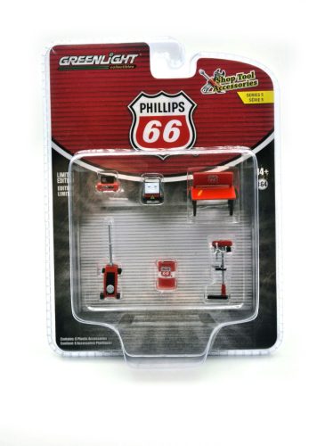 Dielňa – garážové vybavenie – 6-dielna sada pre modely áut v mierke 1:64 -  Greenlight - 1:64