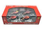 Ferrari set F1 modelov áut - 2023 SF-23 Charles Leclerc - 2023 SF-23 Carlos Sainz (Monza) - 2022 F1-75 Charles Leclerc (Monza) - 2022 F1-75 Carlos Sainz  -  Burago - 1:43