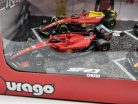 Ferrari set F1 modelov áut - 2023 SF-23 Charles Leclerc - 2023 SF-23 Carlos Sainz (Monza) - 2022 F1-75 Charles Leclerc (Monza) - 2022 F1-75 Carlos Sainz  -  Burago - 1:43