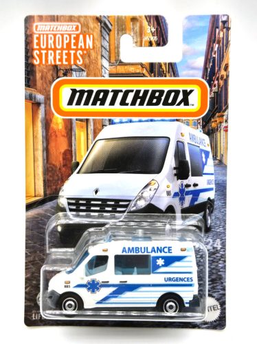 Matchbox European Streets - Renault Master Ambulance sanitka -  Matchbox - 1:64