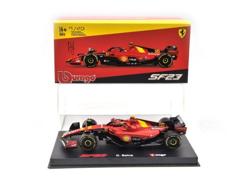 Ferrari SF-23 Team Scuderia F1 #55 (2023) - Monza - Carlos Sainz - s postavičkou pilota -  Bburago - 1:43