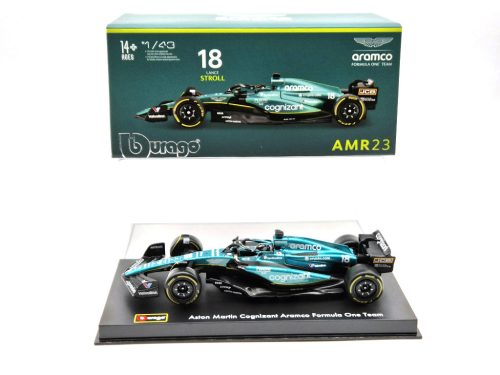 Aston Martin AMR23 F1 #18 (2023) - Lance Stroll - s postavičkou pilota -  Bburago - 1:43