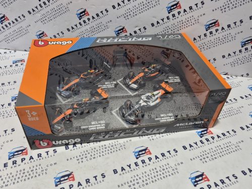 McLaren set F1 modelov áut - #4 Lando Norris - 2023 British GP - 2023 Singapore GP - 2023 Monaco GP - 2022 Abu Dhabi -  Bburago - 1:43