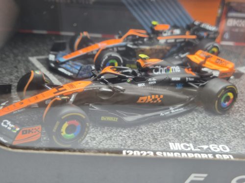 McLaren set F1 modelov áut - #4 Lando Norris - 2023 British GP - 2023 Singapore GP - 2023 Monaco GP - 2022 Abu Dhabi -  Bburago - 1:43