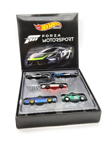 Hot Wheels Premium - Forza motocykelsport - 5-dielna darčeková sada - Lamborghini Gallardo LP570 - 2016 Ford GT Race - Porsche 911 GT3 RS - Nissan Silvia S15 - Morris Mini -  Hot Wheels - 1:64