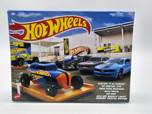 Hot Wheels Legends Theme - Hot Wheels Sada 6 kusov - Custom 1971 El Camino - 1967 Pontiac GTO - 2005 Ford Mustang - Baja Truck - Rip Rod - 2013 Chevrolet Camaro Special Editions -  Hot Wheels - 1:64