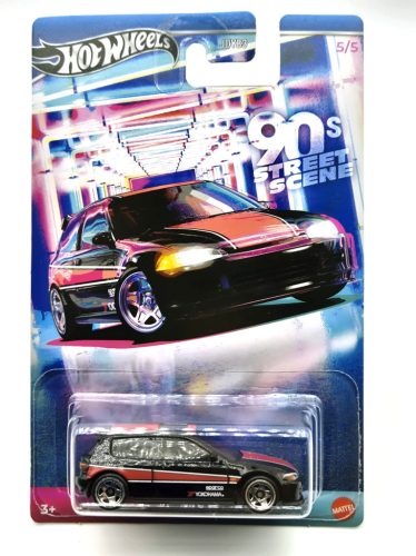 Hot Wheels - 90s Street Scene - 1992 Honda Civic -  Hot Wheels - 1:64