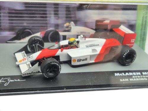 McLaren MP4/4 F1 #12 (1988) - San Marino GP - Ayrton Senna - s postavičkou pilota -  Edicola - 1:43