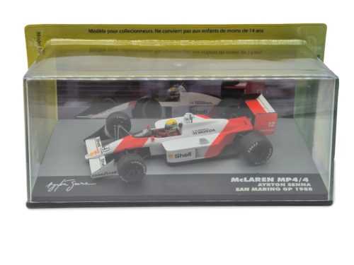 McLaren MP4/4 F1 #12 (1988) - San Marino GP - Ayrton Senna - s postavičkou pilota -  Edicola - 1:43