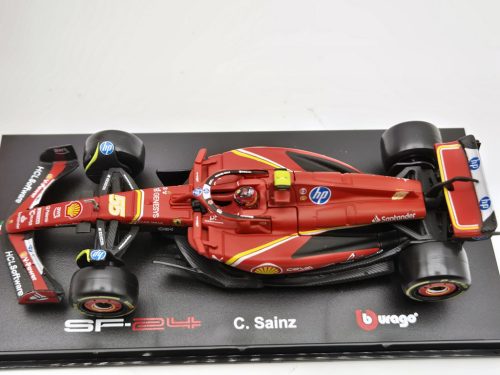 Ferrari SF-24 Team Scuderia F1 #55 (2024) - Imola - Carlos Sainz - s postavičkou pilota -  Bburago - 1:43