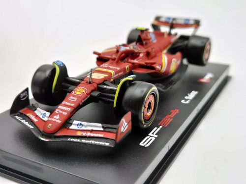 Ferrari SF-24 Team Scuderia F1 #55 (2024) - Imola - Carlos Sainz - s postavičkou pilota -  Bburago - 1:43