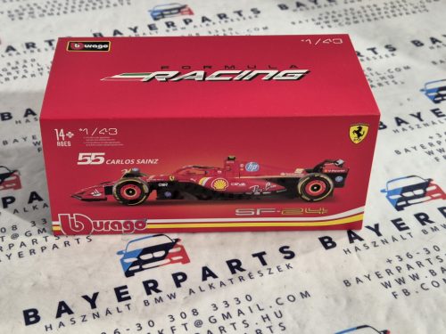 Ferrari SF-24 Team Scuderia F1 #55 (2024) - Imola - Carlos Sainz - s postavičkou pilota -  Bburago - 1:43