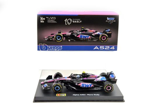 BWT Racing Alpine A524 F1 #10 (2024) - Pierre Gasly - s postavičkou pilota -  Bburago - 1:43