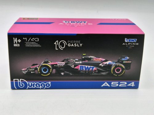BWT Racing Alpine A524 F1 #10 (2024) - Pierre Gasly - s postavičkou pilota -  Bburago - 1:43