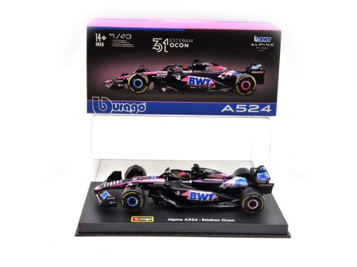 BWT Racing Alpine A524 F1 #31 (2024) - Esteban Ocon - s postavičkou pilota -  Bburago - 1:43
