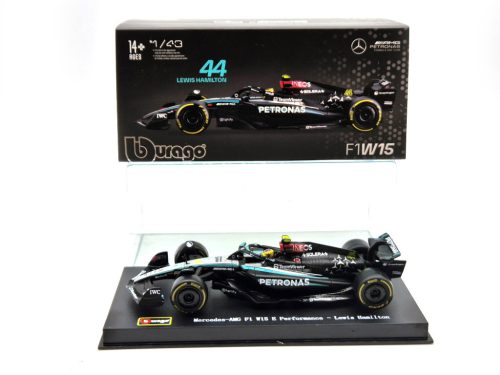 Mercedes GP W15 EQ Performance F1 #44 (2024) - Lewis Hamilton - s postavičkou pilota -  Bburago - 1:43