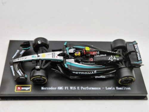 Mercedes GP W15 EQ Performance F1 #44 (2024) - Lewis Hamilton - s postavičkou pilota -  Bburago - 1:43